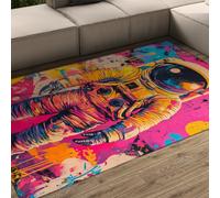 Alfombras Zona 60x120 Alfombra salón Alfombra Antideslizante Lavable Grandes Suaves Dormitorio grafitis Astronauta habitación Infantil Oficina Interior Abstracta Moderna Colorida Pelo bajo