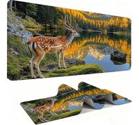 Alfombril Ratón XXL - Alfombril Escritorio, Ciervo/Animal Mouse Pad Mejora Velocidad y Precisión, Antideslizante Mousepad, Resistente a Salpicaduras Protector Mesa Escritorio 1500 x 800 x 3mm j0zj805