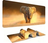 Alfombril Ratón XXL - Alfombril Escritorio, Elefantes/Animal Mouse Pad MejorVelocidad Precisión, Antideslizante Mousepad, Resistente Salpicaduras Protector MesEscritorio 600 x 300 x 3mm j0zj-908