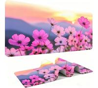 Alfombril Ratón XXL - Alfombril Escritorio, Flor/Atardecer Mouse Pad Mejora Velocidad y Precisión, Antideslizante Mousepad, Resistente a Salpicaduras Protector Mesa Escritorio 800 x 300 x 3mm j0zj653