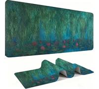 Alfombril Ratón XXL - Alfombril Escritorio, Lotus/Paisaje Mouse Pad Mejora Velocidad y Precisión, Antideslizante Mousepad, Resistente a Salpicaduras Protector Mesa Escritorio 800 x 300 x 3mm j0zj-589