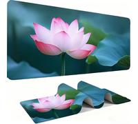 Alfombril Ratón XXL - Alfombril Escritorio, Lotus/Rosa Mouse Pad Mejora Velocidad y Precisión, Antideslizante Mousepad, Resistente a Salpicaduras Protector Mesa Escritorio 800 x 300 x 3mm j0zj-651