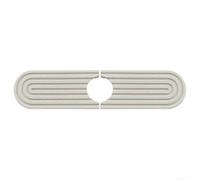 Alfombrilla a prueba de salpicaduras para grifo de tierra de diatomeas, fregadero de cocina, baño, drenaje absorbente, almohadilla de almacenamiento, piedra de secado rápido (blanco)