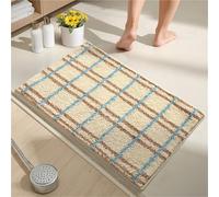 Alfombrilla Absorbente, Alfombra de baño Antideslizante Suave Microfibra Lavable en la Lavadora Entrada Felpudo Tina de baño(B,40x60cm)