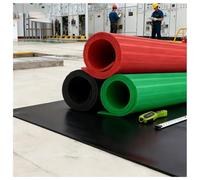 Alfombrilla Aislante De Goma para Salas De Distribución, Alfombrilla Antideslizante De Alta Tensión para Cuadros Eléctricos, Alfombrilla Aislante Eléctrica Impermeable(Rosso,6mm-1x3m/3.3x9.8ft)