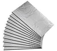 Alfombrilla aislante para coche, 12 unidades, 400 x 250 x 5 mm, esterilla de aislamiento acústico, espuma autoadhesiva, aislamiento de coche, placas de aluminio, resistente al fuego, resistente a la