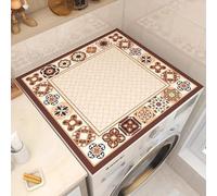 Alfombrilla Alféizar Ventana Alfombrilla Antideslizante para Lavadora y Secadora, Funda Impermeable con Estampado Floral para Secadora, Protector Decorativo para Lavadora(Style B,30x32in(76x81cm))