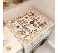 Alfombrilla Alféizar Ventana Alfombrilla Antideslizante para Lavadora y Secadora, Funda Impermeable con Estampado Floral para Secadora, Protector Decorativo para Lavadora(Style C,26x32in(66x81cm))