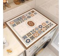 Alfombrilla Alféizar Ventana Alfombrilla Antideslizante para Lavadora y Secadora, Funda Impermeable con Estampado Floral para Secadora, Protector Decorativo para Lavadora(Style E,20x32in(51x81cm))