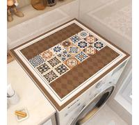 Alfombrilla Alféizar Ventana Alfombrilla Antideslizante para Lavadora y Secadora, Funda Impermeable con Estampado Floral para Secadora, Protector Decorativo para Lavadora(Style D,24x28in(61x71cm))