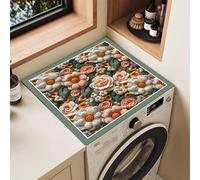 Alfombrilla Alféizar Ventana Protector Superior para Secadora con Diseño Floral, Almohadilla Absorbente para Lavadora, Forro Antideslizante de Secado Rápido para la Ropa(Style C,16x28in(41x71cm))