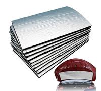 Alfombrilla amortiguadora de sonido para automóvil, 9.84 x 7.09 pulgadas, 10 piezas de aislamiento acústico automotriz | Espuma autoadhesiva amortiguadora de ruido para puertas, piso, maletero de