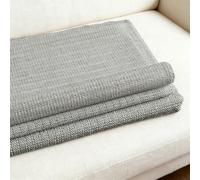 Alfombrilla Antideslizante 105 x 130 cm Multiusos de PVC, Reutilizable y sin Olores, Lavable, Cortable, Alfombra Antideslizante Suelo/Alfombrillas Antideslizantes Paraa Salón, Gris