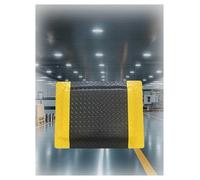 Alfombrilla Antideslizante antiestática, Almohadilla Acolchada antifatiga con Tiras de Advertencia Amarillas, para Estaciones de Montaje, Laboratorios y talleres(Black,45x60 cm)