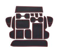 Alfombrilla Antideslizante Automóvil, Almohadilla Ranura Puerta, Ranura Taza, Accesorios Automóvil para Toyota RAV4 XA50 2019-2022 2023 RAV 4 para Híbrido Protección(Right-Red)