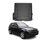 Alfombrilla Antideslizante Bandeja Maletero Alfombra Goma, Compatible BMW X3 E83 2003-2010, OMAC Premium 3D, Borde Alto, Negro