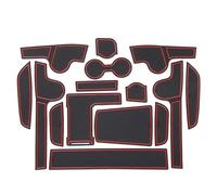 Alfombrilla Antideslizante con Ranura para Puerta para Coche Tapete para Taza De Agua Hueco para Kia K5 DL3 GT-Line Hybrid 2021 2022 2023 Protege la Superficie Original del vehículo.(Rojo)
