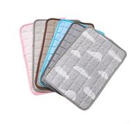 Alfombrilla antideslizante de seda de hielo para mascotas, comodidad refrescante para mascotas durante los días calurosos (S, gris oscuro-S)