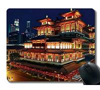 Alfombrilla Antideslizante, Nace Wanfa, Todos Son Destino, Templo de la reliquia del Diente de Buda Base de Goma Antideslizante Alfombrilla de ratón