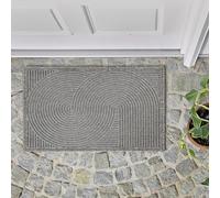 Alfombrilla antideslizante para entrada con diseño exterior - gris 45 x 75 cm (rectangular)