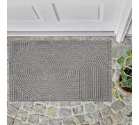 Alfombrilla antideslizante para entrada con diseño exterior - Gris 60 x 90 cm (rectangular)