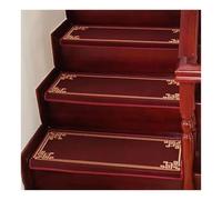 Alfombrilla Antideslizante para escaleras, peldaños de Escalera Rojos Antideslizantes para escalones de Madera, 14 Piezas, 25,6 x 9,4 x 1,2, Alfombrillas Autoadhesivas de TPR, alfombras de i