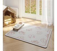 Alfombrilla Antideslizante Para Perros Y Gatos Absorbente De Agua Secado RáPido Alfombrilla Para Proteger El Suelo Del Perro Mat De Comida Para Mascotas Carpet Para Mascotas (35x50 cm,Color 2)