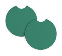 Alfombrilla antideslizante para portavasos de coche con estampado azul y verde profundo de 2.7 pulgadas, accesorio muy práctico para el coche