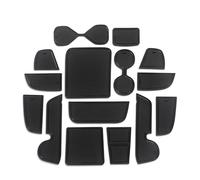 Alfombrilla Antideslizante para Ranura De Puerta para Vezel HR-V 2021 2022 HRV Accesorios Interiores Almohadilla Antideslizante para Puerta Posavasos Protección(RHD-Black)