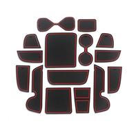 Alfombrilla Antideslizante para Ranura De Puerta para Vezel HR-V 2021 2022 HRV Accesorios Interiores Almohadilla Antideslizante para Puerta Posavasos Protección(LHD-Red)