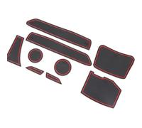 Alfombrilla Antideslizante Para Ranura Puerta Posavasos Accesorio Interior Para Chevrolet Para Camaro 2017-2023 Coches Interior Decoracion(Rojo)