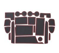 Alfombrilla Antideslizante Ranura Puerta para Nissan para Serena C27 E-Power Almohadilla Posavasos Goma Accesorios Interior Automóvil Estera Ranura Puerta Coche(Rojo)