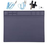 Alfombrilla antiestática ESD segura para electrónica, HPFIX silicona aislante de calor alfombrilla de reparación para iPhone iPad iMac, portátil, computadora, 932°F resistente al calor 15.9 x 12