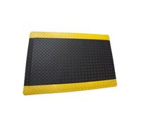 Alfombrilla antifatiga de Goma conductora antiestática de 20 mm: Almohadilla Gruesa for Banco de Trabajo de Garaje y almacén.(Yellow+Black,23.6x47.2in/60x120cm)