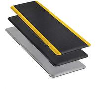 Alfombrilla antifatiga para Puestos de Trabajo de pie - Alfombrilla de Trabajo ergonómica - Antideslizante y Duradera - Heavy Duty (90 x 150 cm, Diamond - Negro/Amarillo)