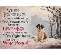 Alfombrilla Atrapar Suciedad Alfombra Entrada San Bernardo Estoy Aquí Dentro De Tu Corazón Antibacterianas Alfombra De Piso para Decorativa Interior Terraza 40X60Cm