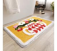 Alfombrilla Baño Antideslizante Ramo De Dibujos Animados Alfombra Baño Secado Rapido Microfibra Esponjosa Suave,Lavable A Máquina, Apto para Ducha o Bañera
