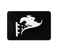 Alfombrilla Baño Bandera De Exterior con Caballo Saltando Alfombra Baño Plegable Felpudo Entrada Resistente Felpudo para Bañera Exterior Jardín 40X60Cm