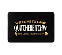 Alfombrilla Baño Bienvenidos Al Campamento Quitcherbitchin Felpudo Entrada Secado Rápido Alfombra Baño Lavable Felpudo para Jardín Inodoro Interior 40X60Cm