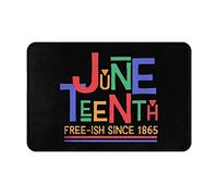 Alfombrilla Baño Juneteenth (Irlanda del Emancipación) - Casi Libre Desde 1865 Alfombra Baño Secado Rápido Felpudo Antideslizante Alfombra Entrada para Exterior Cocina Interior 40X60Cm