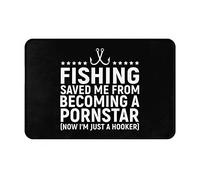 Alfombrilla Baño La Pesca Me Salvó De Convertirme En Una Estrella del Porno. Felpudo Resistente Felpudo Entrada Secado Rápido Alfombra Baño para Inodoro Bañera Puerta 40X60Cm