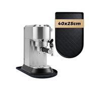 Alfombrilla Cafetera 40x25 cm Silicona Tapete Cafetera Alfombra de Café | Compatible con De'Longhi Dedica, Philips Senseo, Krups Coffee Crush, Cafetera Cafetera Accesorios Rincón Café