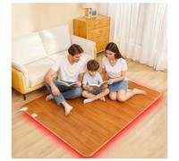 Alfombrilla calefactora 60 Niveles de Ajuste de Temperatura/Temporizador Des 12 Horas Impermeable para Debajo del Escritorio para Calentar los pies Yoga Dormitorio,Marrón,200×500cm