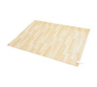 Alfombrilla calefactora para suelo, calentador eléctrico con rayas de madera y cristal de carbono, almohadilla para pie, calentador debajo del escritorio(150x300cm)
