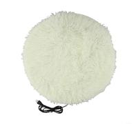 Alfombrilla calentadora compacta alimentada por USB con acabado afelpado para gatos y perros, proporciona calor seguro para uso a corto plazo o continuo en interiores (blanco)