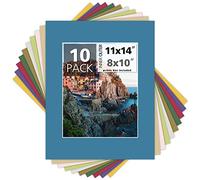 Alfombrilla Centro de Junta, de alta calidad Crescent 10 unidades 11 x 14 colores mixtos Cream Core Alfombrillas de imagen para fotos de 8 x 10