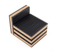 Alfombrilla compuesta de corcho de goma para uso industrial y doméstico, 50 x 50 x 22,3 mm, absorción de golpes, reducción de ruido, rayas antideslizantes, resistente al aceite y a la intemperie