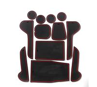 Alfombrilla con Ranuras para Puerta De Coche Tapete Antideslizante para Hueco para Hyundai para Ioniq 5 2021 2022 2023 Protege la Superficie Original del vehículo.(Rojo)