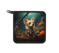 Alfombrilla cuadrada de silicona antiquemaduras para perros pequeños, 18 cm, apta para cocinar, barbacoa, té, etc.