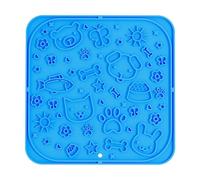 Alfombrilla cuadrada de silicona con forma de pata, antideslizante, cóncava y convexa, alimentador lento, grado alimenticio, sin olor, para perros, cachorros, alivio de la ansiedad, viajes, camping
